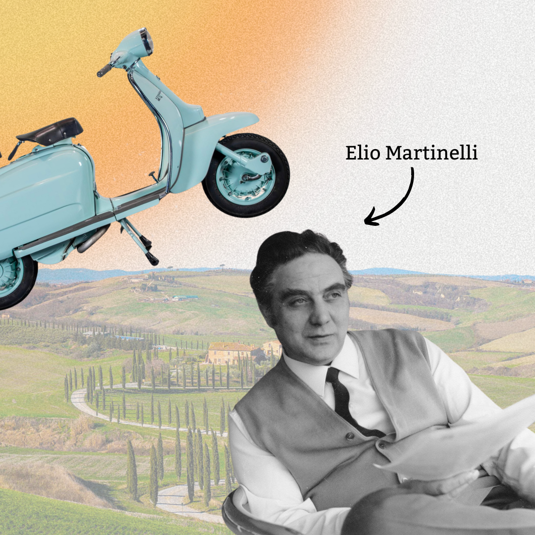 Elio Piano et une Lambretta